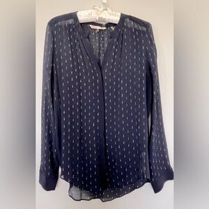 Rebecca Taylor silk and lurex blouse.